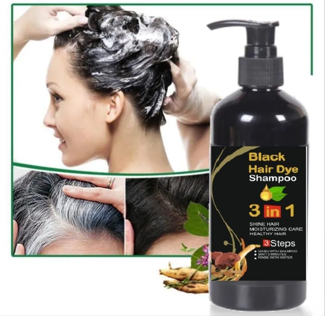 BLOSDREAM AYURVEDIC Black Dye Hair Shampoo 3 in 1 ( Men & Women ) (Buy1 Get 1 FREE) Best